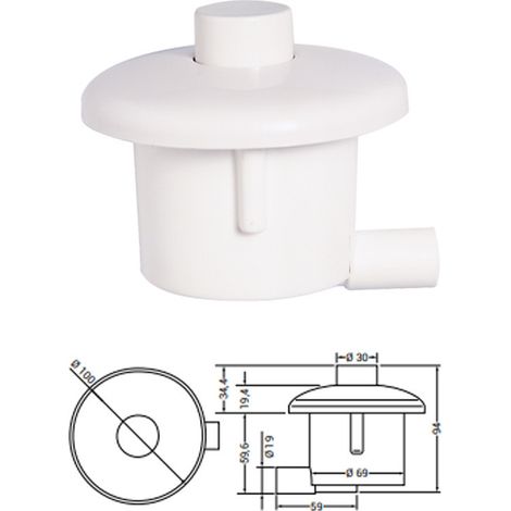 Pulsante a Incasso TODINI - Compatibile con Cassette Linea IDEA AIR, IDEA BLU AIR, HIDROBO x AIR Abs Alta Resistenza