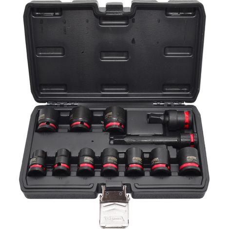 Awtools zestaw nasadek udarowych 1/2" 12cz./10-24mm/ krótkie black line