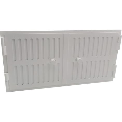 Grille d'air chaud à double battant - Blanche (1/4)