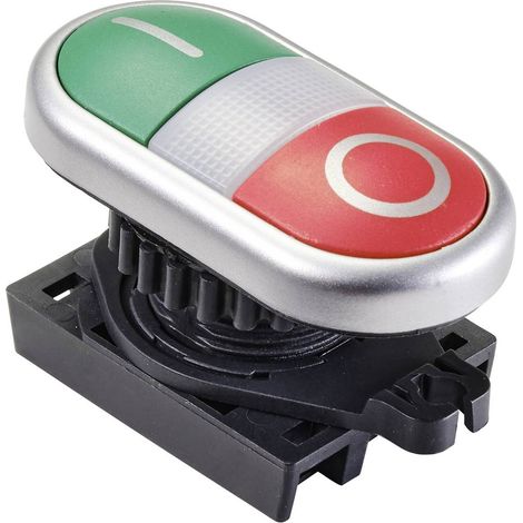 TRU COMPONENTS TC-10344000 S2TR-P1W Pulsante doppio Verde, Rosso 1 pz. (1/2)