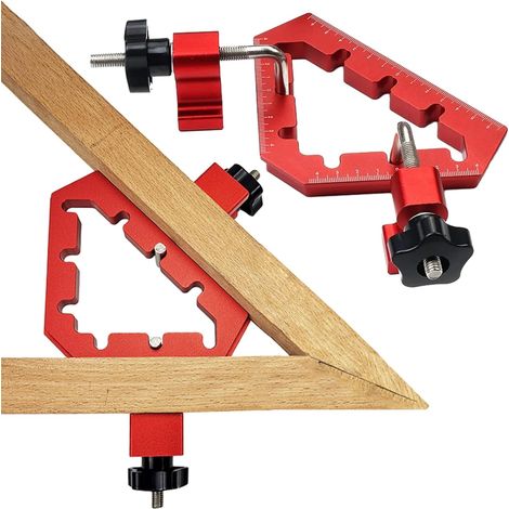Outil d'Angle Portable Règle de Précision Portable en d'Aluminium à 90 Jauge D'Angle Pour Menuiserie pour Rénovation Maison Installation Portes Fenêtres Caissons Tiroirs Armoires (1/5)