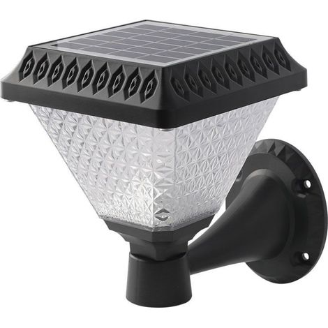 Lámpara LED solar piramidal V-TAC de 0,8 W con mando a distancia, color negro, 3 en 1, IP44 (1/5)