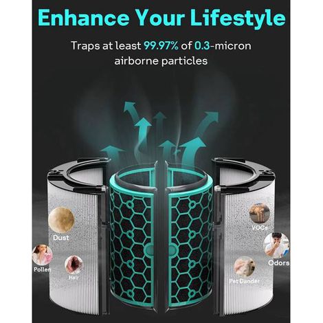 1 jeu de couleurs : voir photo. Matériau : plastique. Pièces de rechange pour filtre HEPA véritable TP04. (1/5)