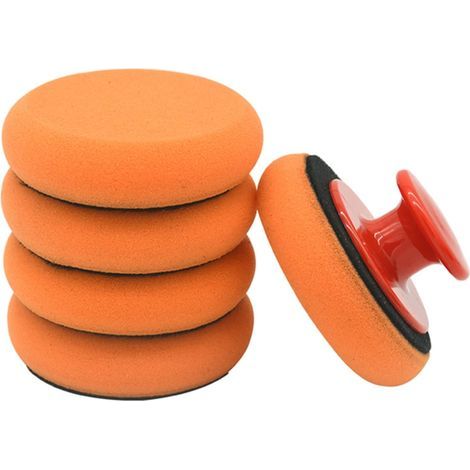 6-piece set of high-density car polishing sponges, wiping and polishing kits, polishing pads, and a cleaning sponge for car glass. (1/5)