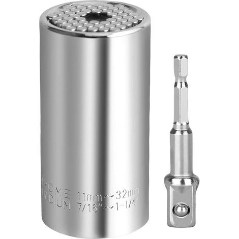 Llaves de vaso universales AIDUCHO (11–32 mm) – Herramienta multifuncional universal con adaptador para taladro para aflojar cualquier tornillo. Regalo para papá, esposo, novio, hombre, Día del Padre. (1/5)
