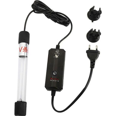 Lampe germicide UV à minuterie pour aquarium, lampe anti-algues, éclairage amphibie, UE 220 V 13 W (1/3)