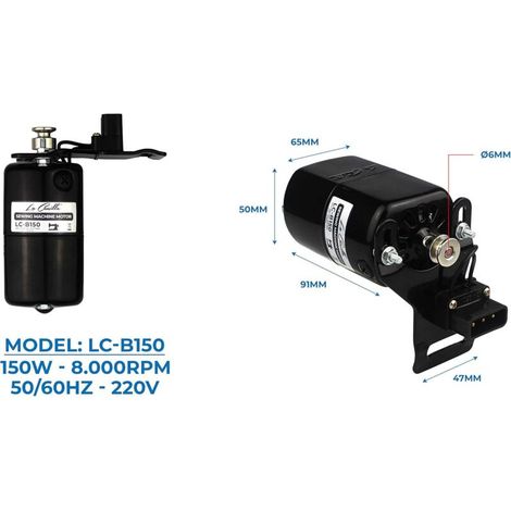 Motore per macchina da cucire da 180 W con pedale universale - Ricambio (spina UE 220 V) (1/3)