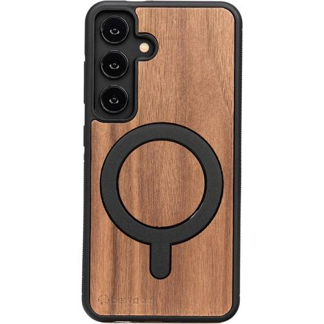 Custodia in legno Bewood per Samsung Galaxy S25 NOCE AMERICANO con MagSafe (1/2)