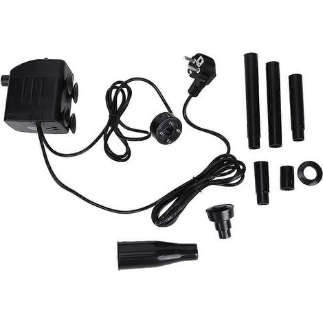 Pompe submersible étanche SM-068 15W 1000L/h pour aquarium, bassin, fontaine et jardin d'eau - Trio lumière LED, filtration et circulation, plastique robuste. (1/5)