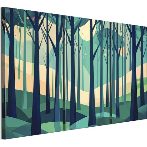 Tableau sur toile italienne 90 x 60 cm, triptyque - style moderne - nature. Tableau sur toile italienne 120 x 80 cm, triptyque - style moderne - nature.