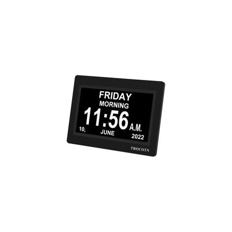 Horloge numérique - Grand écran 7 pouces - Date et jour de la semaine - Calendrier hebdomadaire - Affichage clair (1/5)