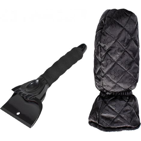 Lot de 3 Grattoirs à Glace pour Voiture - Grattoir Pare Brise Voiture Gant pour Vitres, Grattoirs à Neige avec Doublure Imperméable, Enlève la Glace et Garde Les Mains au Chaud - 3 PCS