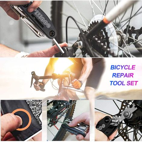 Fahrradsatteltaschen-Reparaturset, Fahrrad-Hinterradtasche mit Reparaturwerkzeug und Pumpe, Mountainbike-Zubehör (1/5)