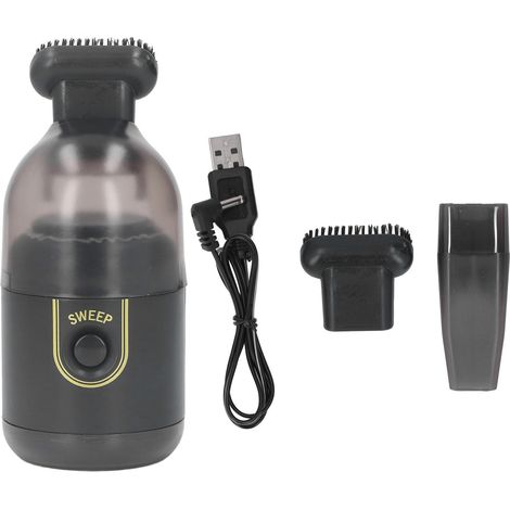 Mini aspirateur sans fil portable rechargeable USB pour la maison, la voiture et le bureau, noir (1/5)