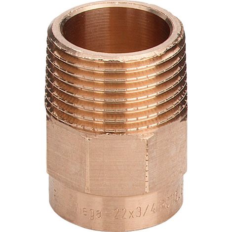 Viega Raccordo di transizione, d 35mm, R 11/2 Bronzo rosso Modello 94243G, 174484 (1/3)