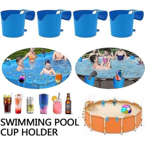 UlisemLot de 4 porte-gobelets pour piscines hors sol, porte-gobelets pour boissons, accessoires pour piscines hors sol, porte-gobelets en plastique pour piscine, 6 juin 2015 (1/4)