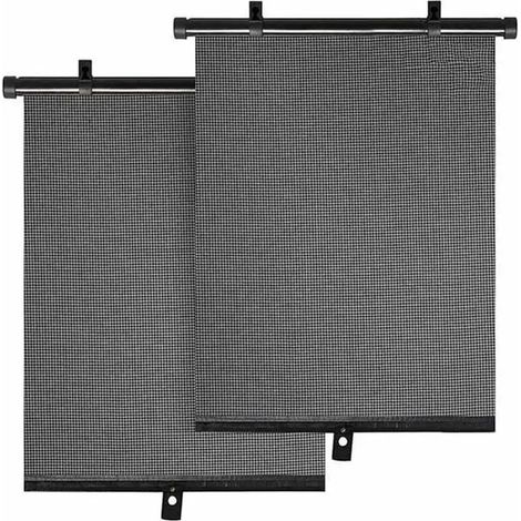 Parasole per auto, confezione da 2, parasole retrattile, protezione solare laterale, 40 x 45 cm, anti UV (40 x 45 cm)