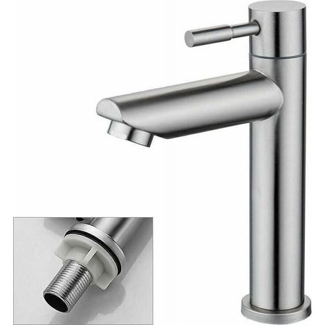 Bathroom Faucets Cold Water Only Sink Faucets Removable for Cleaning or Replacement-Vessel Sink Faucet (1/5)