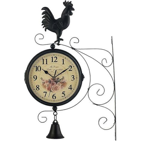 Vintage-Doppelwanduhr mit drehbarer Zeitanzeige, ideal als Party-Hintergrunddekoration