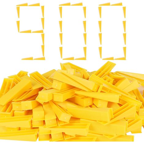 900 Cales Système De Nivellement Carrelage Mural Et Sol Compatible 1mm 2mm 3mm (1/5)