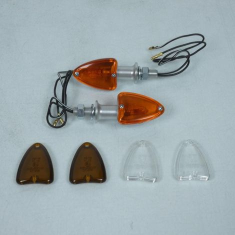 Paire mini clignotant Arrow pour moto BAY9s 12V 21W orange (1/3)