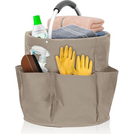 Cesta De Almacenamiento Plegable - 28 X 28 X 28 Cm - 17 L - Con Asa Y Múltiples Compartimentos - Para Productos De Limpieza Herramientas Y Accesorios - 1 Unidad (1/5)