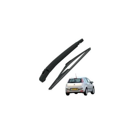 Balai d’essuie-glace arrière en caoutchouc naturel, compatible toutes saisons, pour FIAT Grande Punto (2005–2011), kit de remplacement complet avec bras et balai (1/4)