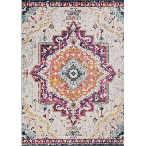 Tapis Vintage Oriental LYN3 MED 80x150 cm - multicolore violet orange bleu (1/5)