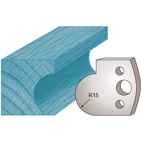 Diamwood Jeu de 2 fers profilés Ht. 40 x 4 mm M65 pour porte-outils de toupie - Dimensions 40x4 mm - Épaisseur 4 mm - Compatible CMT, LEMAN, HOLZMANN (1/2)