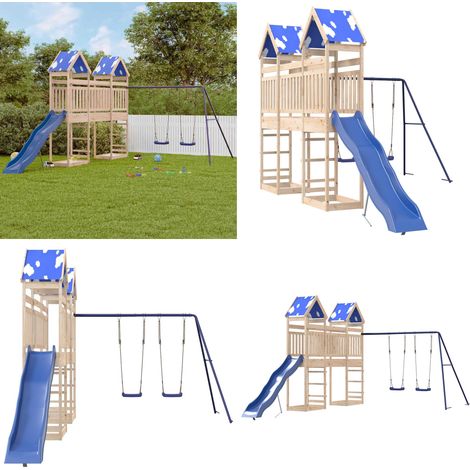 Aire de jeux d'extérieur bois de pin massif - Aire de jeux enfants - Balançoire enfants (1/5)