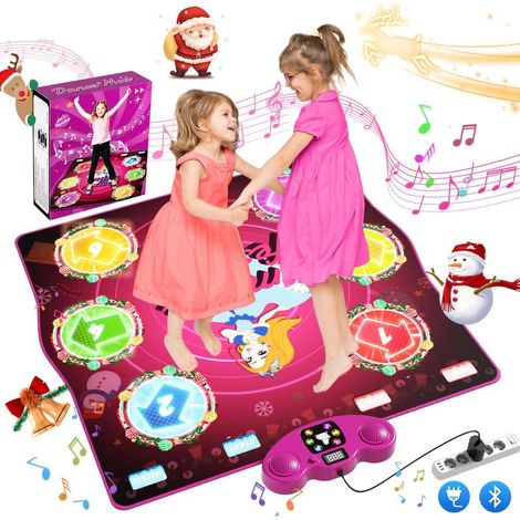 Tapis de danse pour enfants de 3, 4, 5, 6, 7, 8, 9, 10, 11 et 12 ans, tapis de jeu pour filles de 3 à 12 ans, cadeaux de Noël, connecteur de type C pour une alimentation stable, musique Bluetooth, 6 m (1/5)