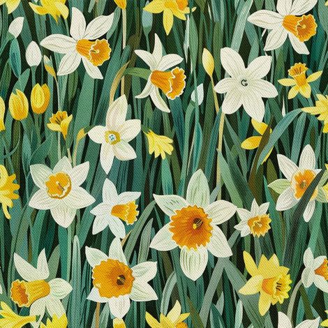 Tissu décoratif d'extérieur Oxford - Motif printemps I DX7445 (1/5)