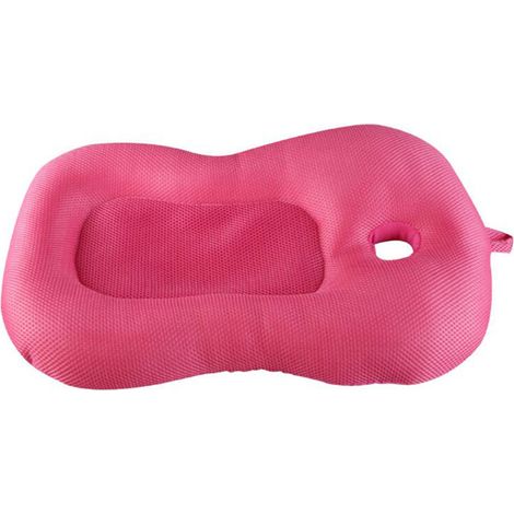 Coussin de bain pour bébé, respirant, doux et ergonomique, rose. (1/2)