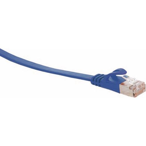 RJ45 Patchkabel U/UTP, m. CAT.7 Rohkabel, 0,5 m, blau
