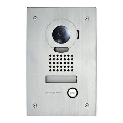 Aiphone – Platine de rue JODVF encastrée pour portier vidéo – Inox massif 2mm – IP54 – IK07 – Éclairage LED porte étiquette (1/4)