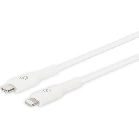 Manhattan USB-Kabel USB-C® Stecker, Apple Lightning Stecker 1.00 m Weiß 394512 (1/5)
