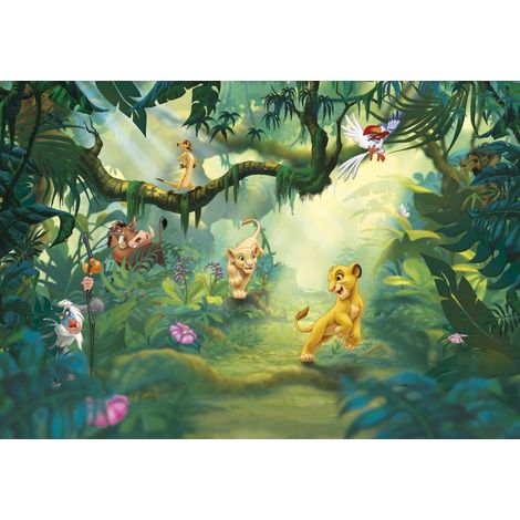 Komar, Carta da Parati Disney, Re Leone, Giungla, Vinile, Multicolore, 8 Pezzi