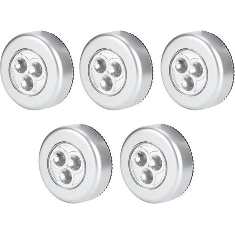 5pcs lumière de garde-robe, lumières LED à piles, ménage pour les salles de stockage de boîtes à outils-Ywey (1/5)