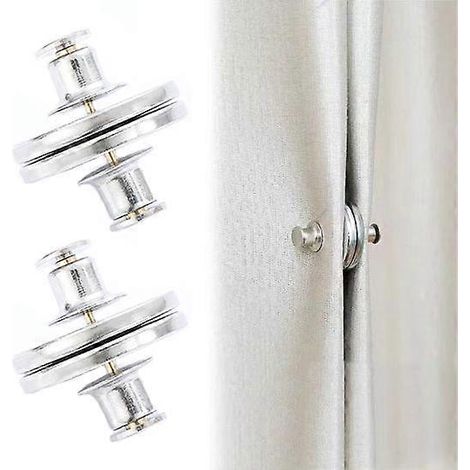 1 paire de fermetures magnétiques pour rideaux de douche, empêchant les fuites de lumière, en alliage résistant, avec poids et aimant de maintien. Accessoires pour la maison ( ) (1/5)