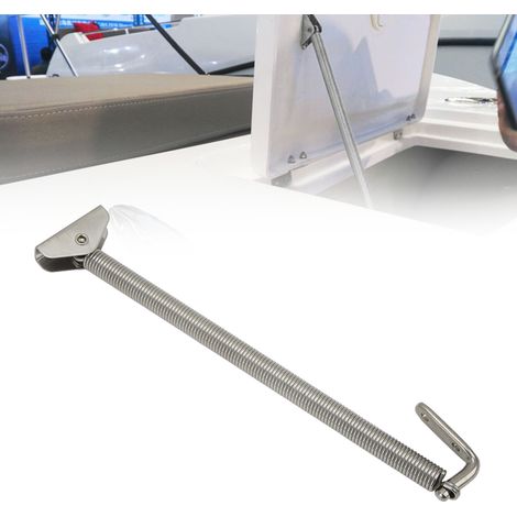 Support à ressort en acier inoxydable marin 304 pour trappe de bateau, yacht et navire, 26 cm (10-1/4 pouces), modèle 2913S. (1/5)