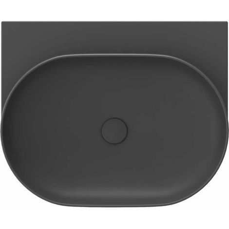 Ravak Yard - Waschtisch 61x50 cm, ohne Überlauf, ohne Hahnloch, Anthrazit XJX03060000