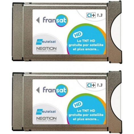 NEOTION Pack 2x MODULES PCMCIA FRANSAT CI+ Dernière Version 1.3 Carte PC7 Décodeur TV - Ready for 4K / UHD/ Full HD (1/7)