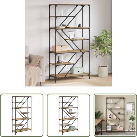 Étagère chêne -  Étagère Chêne artisanal 91 x 36 x 176 cm Bois d'ingénierie (1/5)