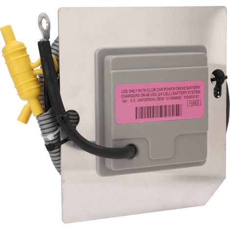 Jeu de 2 chargeurs de batterie 48V Club Car 101909902, ordinateur de bord compatible Regen II DS IQ, prise mâle 6 broches carrée (1/5)