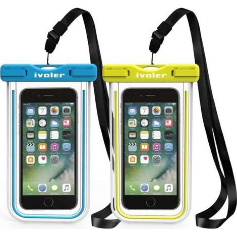 Funda Impermeable Teléfono - IPX8 - Hasta 6,5 Pulgadas - Universal - Pack de 2 (1/4)