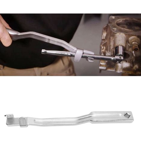 Clé dynamométrique étendue de 34 cm pour outils de réparation automobile, adaptée au serrage et au desserrage des vis dans les espaces restreints. (1/5)