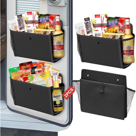Organizador de 2 piezas para caravana，no requiere perforación，organizador portátil para puerta con grandes compartimentos (1/2)