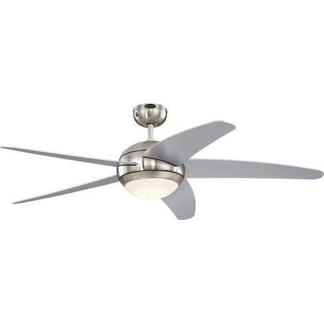 Ceiling Fan Bendan Silver with LED & Remote