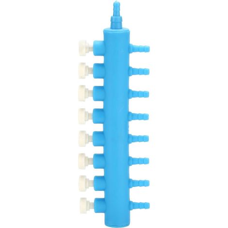 Valve d'aération réglable pour aquarium, répartiteur de flux d'oxygène en plastique pour équipement à dioxyde de carbone, 1 à 8 avec valve (1/5)