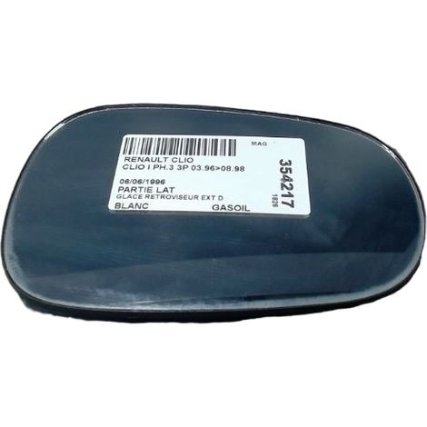 [PRODUIT D'OCCASION] Glace Retroviseur Exterieur D RENAULT Clio I Ph.3 96-98 ♻️ Ref Oe. 7701040255 - Garantie à vie (1/3)